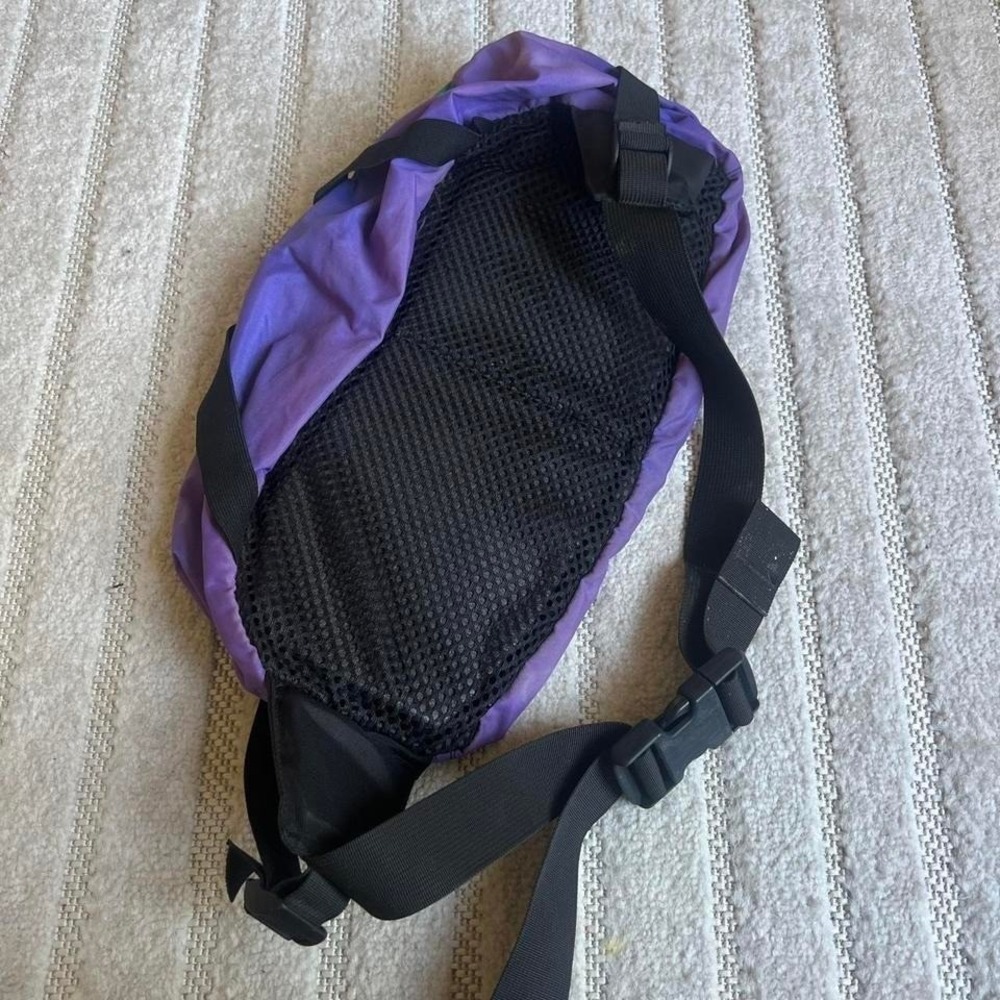 VTG 90s Earthsports Colorblock purple teal crossbody bag USA Made sportswear - Picture 5 of 8